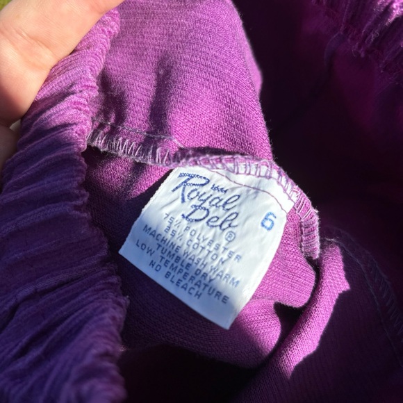 VTG ROYAL DEB PURPLE CORDUROY PANTS GIRLS SIZE 6 - Picture 5 of 5